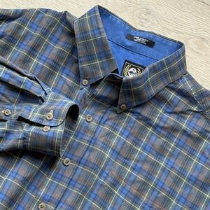 Cinch Men's Plaid Button Down Shirt XXL Blue‎ And Green Western Cowboy Ranchwear